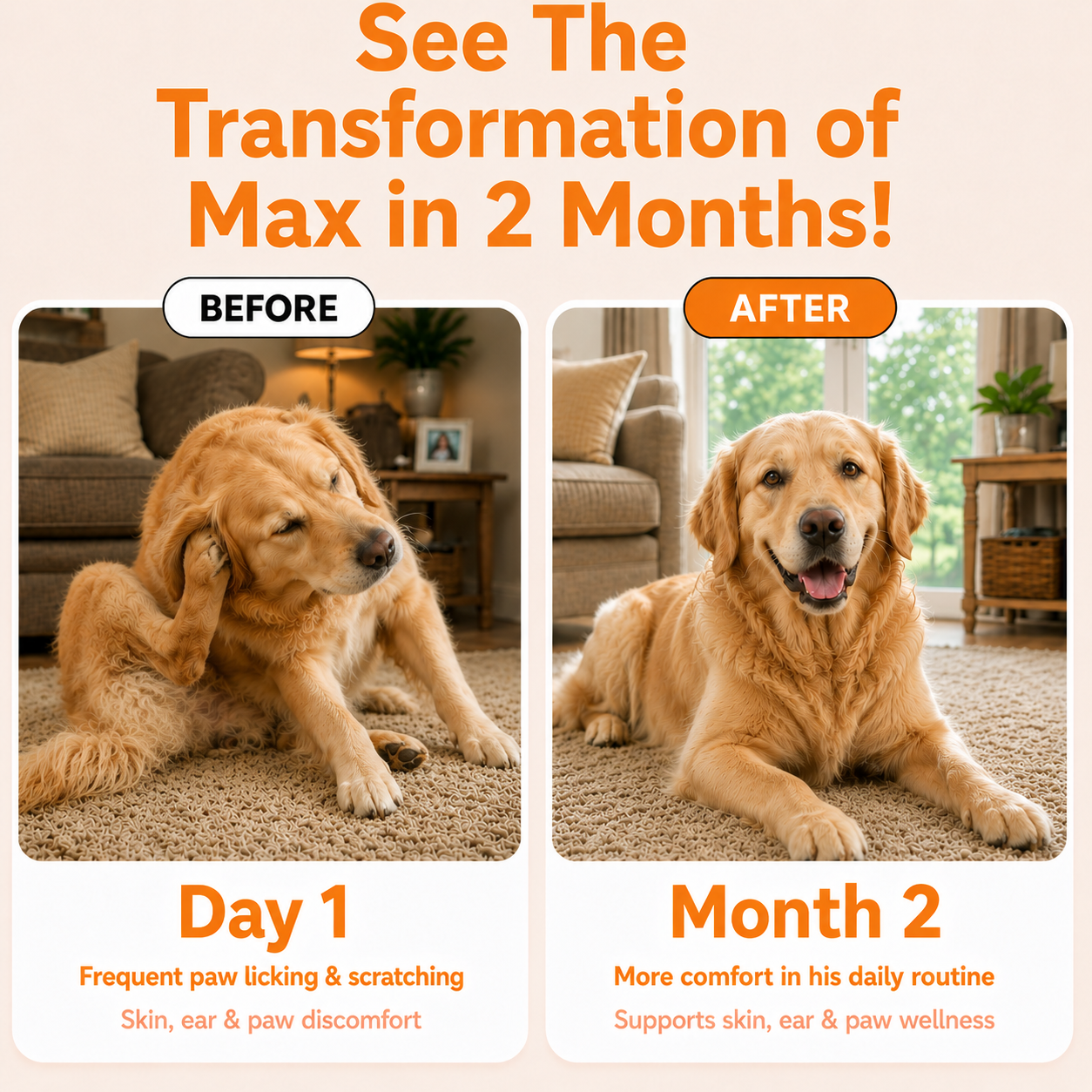 Carmelie Yeast Balance Chews for Dogs | Daily Ear, Paw & Skin Support