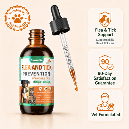 Carmelie Flea Support Drops for Cats & Dogs