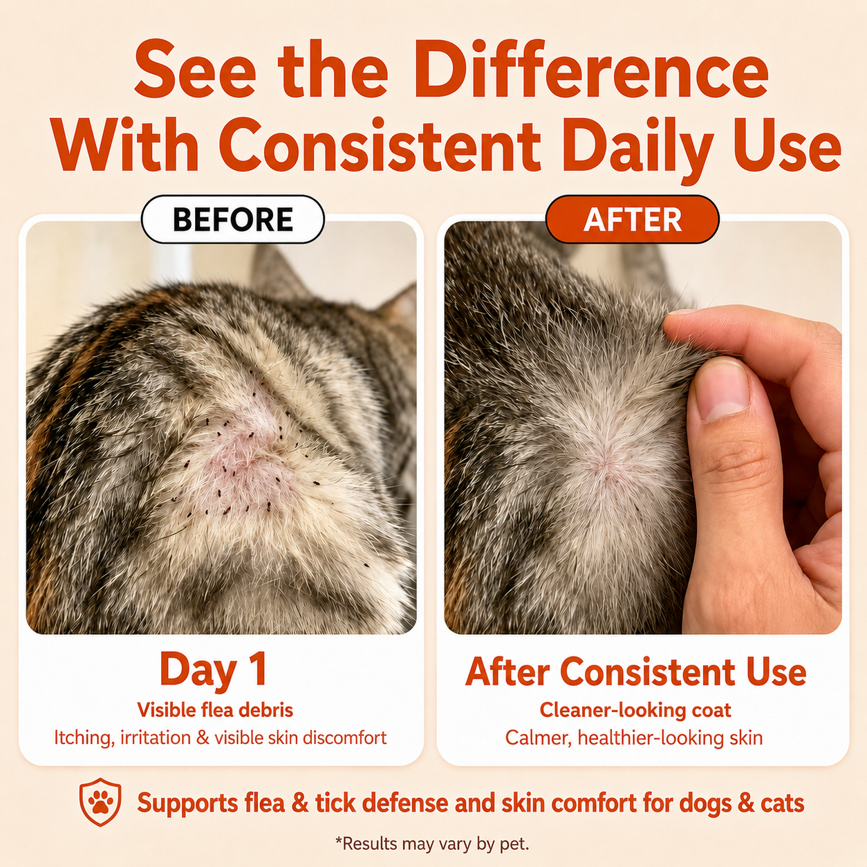 Carmelie Flea & Tick Support Drops for Dogs & Cats | Skin, Coat & Immune Support