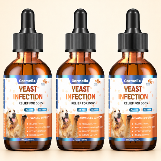 Carmelie Yeast Relief Drops for Dogs – 3 Pack | Ear, Paw & Skin Support