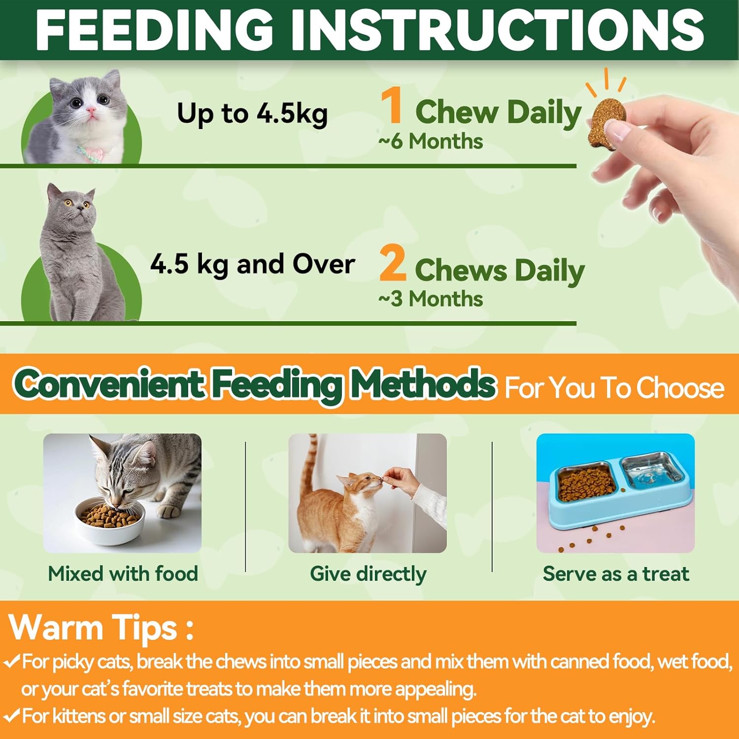 Carmelie Natural Flea & Tick Defense for Cats | 200ct Soft Chews | Daily Oral Support | Tasty Chicken Flavor-carmelie