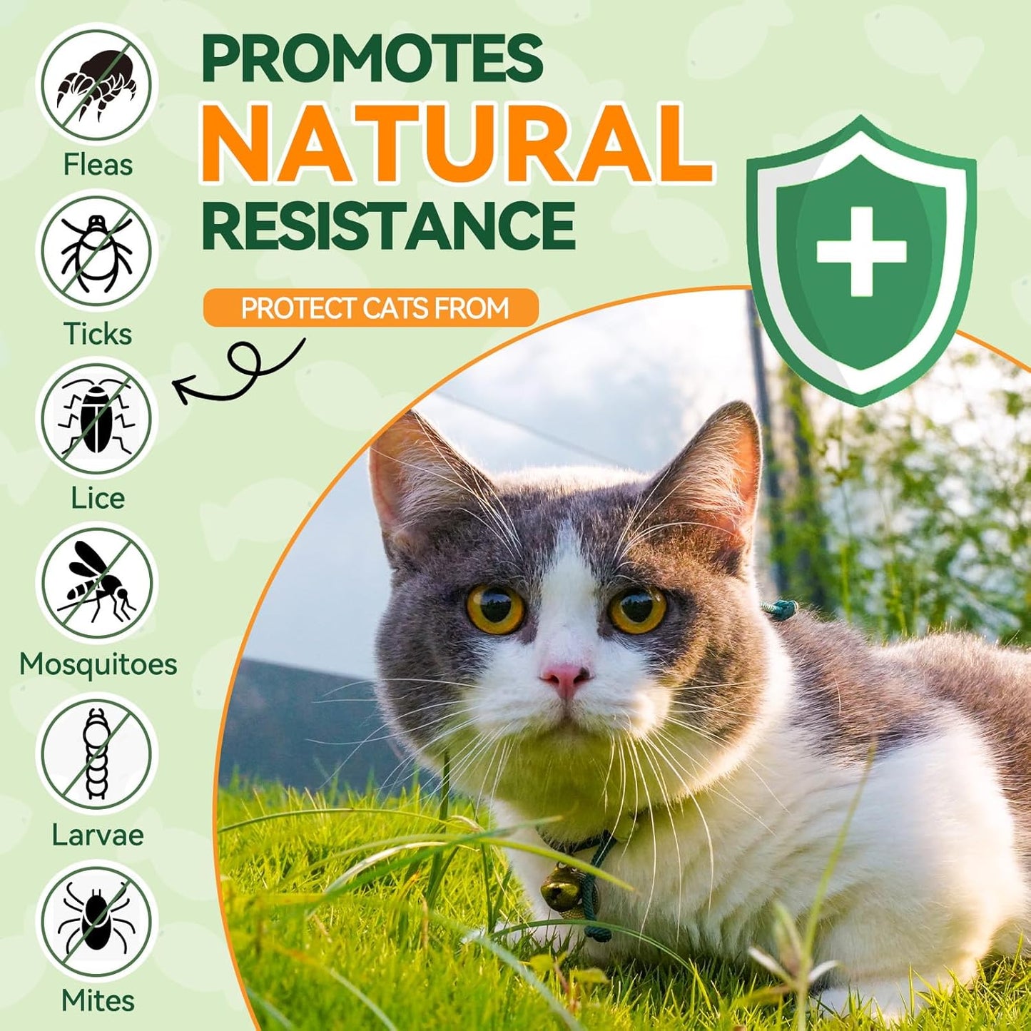 Carmelie Natural Flea & Tick Defense for Cats | 200ct Soft Chews | Daily Oral Support | Tasty Chicken Flavor-carmelie