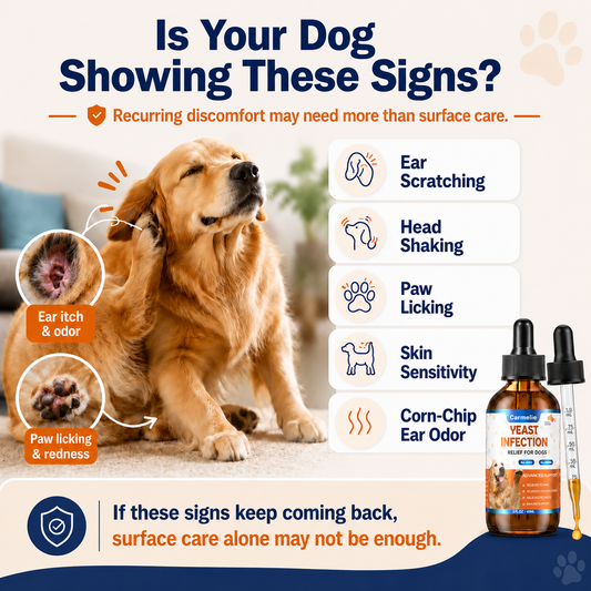 Carmelie Yeast Relief Drops for Dogs | Ear, Paw & Skin Support
