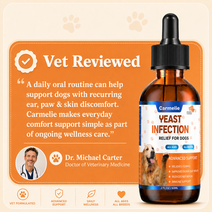 Carmelie Yeast Relief Drops for Dogs | Ear, Paw & Skin Support