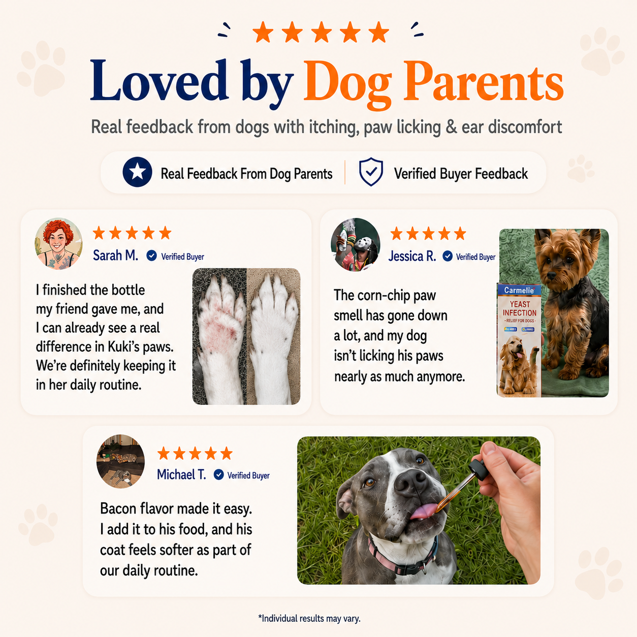 Carmelie Yeast Relief Drops for Dogs | Ear, Paw & Skin Support