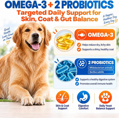 Carmelie Yeast Care Bundle for Dogs – Relief Drops + Soft Chews